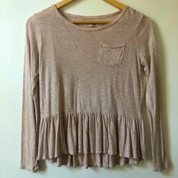 ☀️TUCKER AND TATE Pink Gold Glitter Longsleeve Tee - Picture 1 of 6